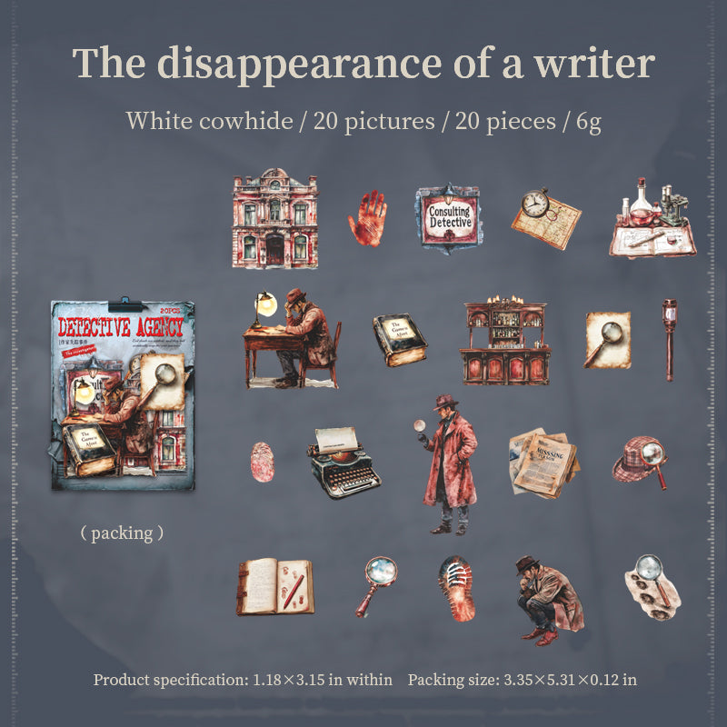 20pcs detective agency sticker pack (S25082504)