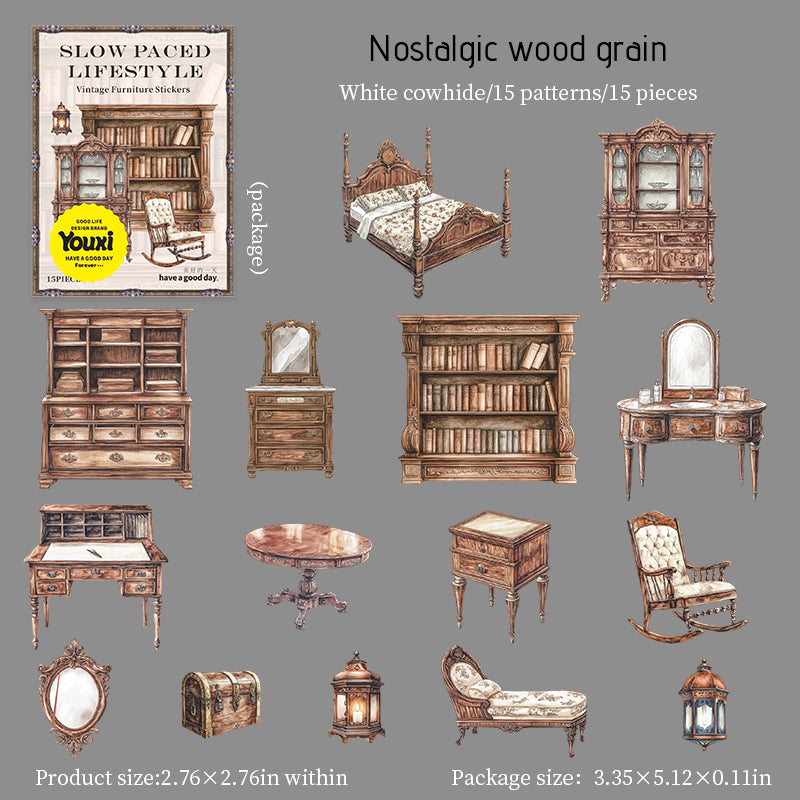 15pcs lifestyle furniture sticker pack (S25080604)