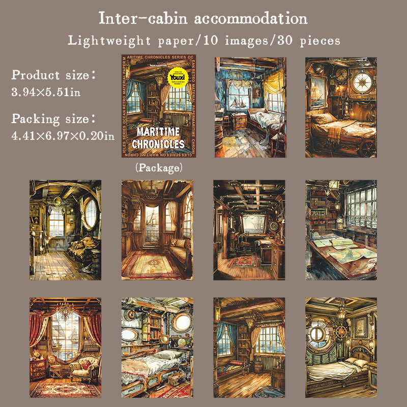30pcs maritime paper pack (P25080605)