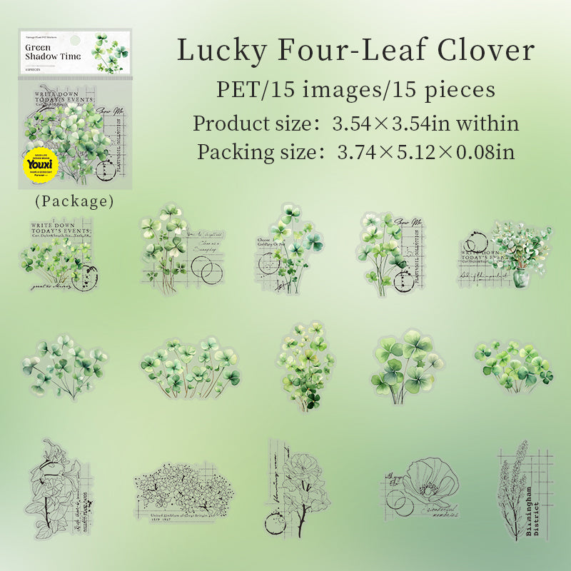 15pcs leaf sticker pack (S25081205)