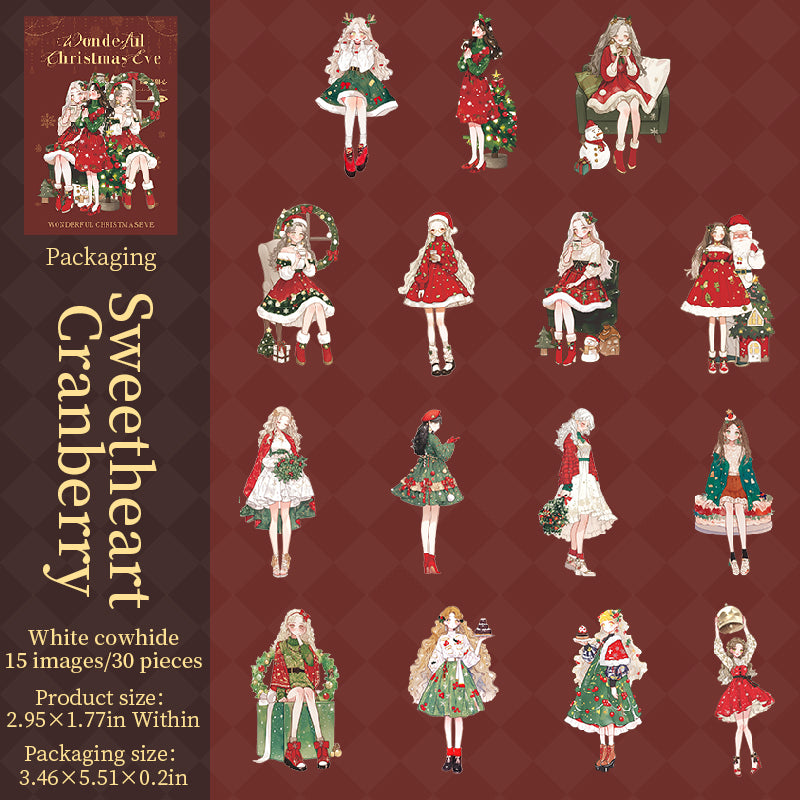 30pcs Christmas boys and girls sticker pack (S25072005)