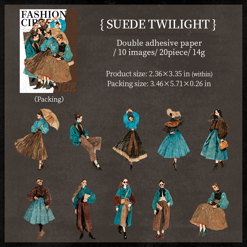 20pcs fashion girl sticker pack (S25082505)