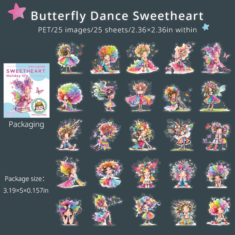 25pcs cute sweetheart daydream PET-sticker pack (S25072205)
