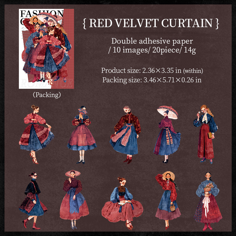 20pcs fashion girl sticker pack (S25082505)