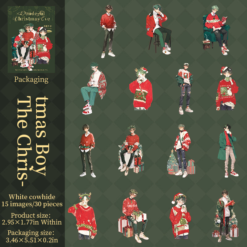 30pcs Christmas boys and girls sticker pack (S25072005)