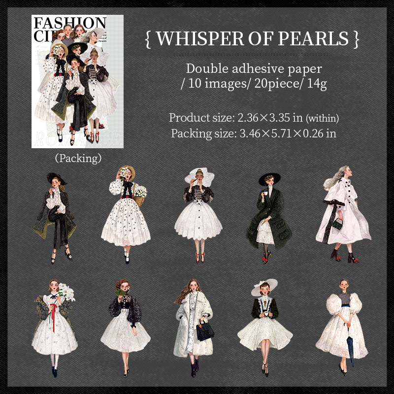 20pcs fashion girl sticker pack (S25082505)