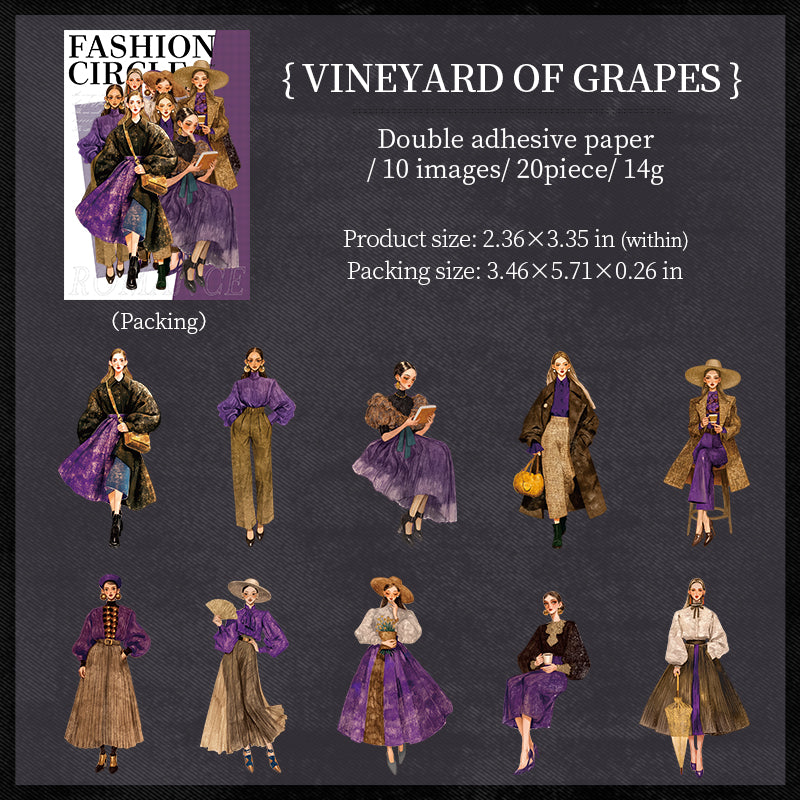 20pcs fashion girl sticker pack (S25082505)