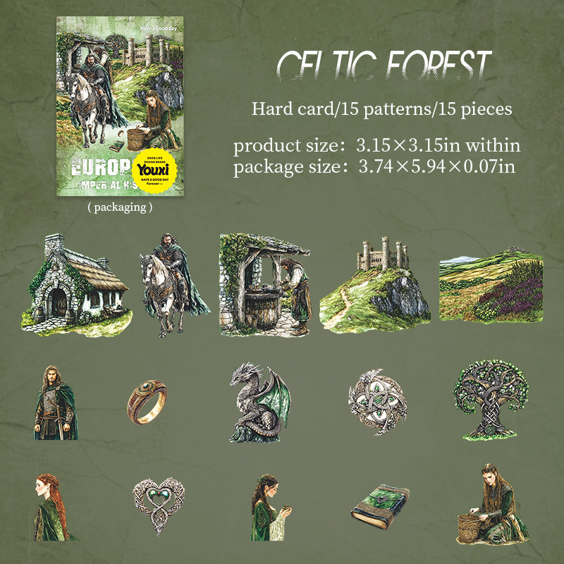 15pcs European city sticky card pack (S25082705)