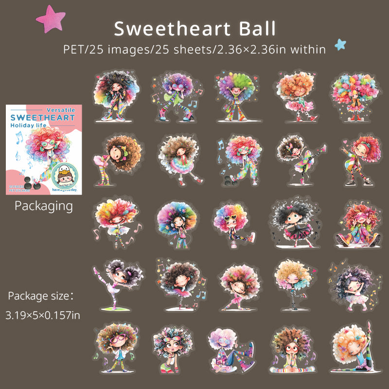 25pcs cute sweetheart daydream PET-sticker pack (S25072205)