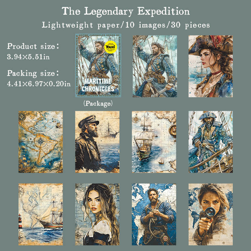 30pcs maritime paper pack (P25080605)