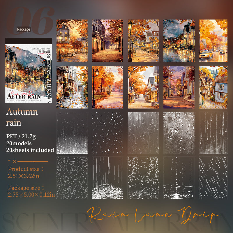 20pcs after rain PET-sticker book (TZB25072805)