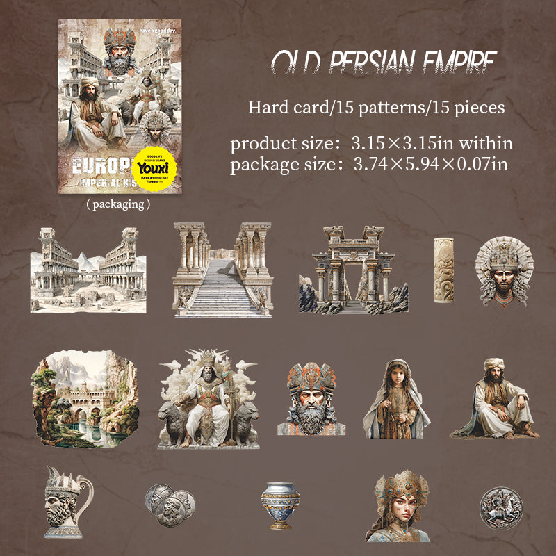 15pcs European city sticky card pack (S25082705)