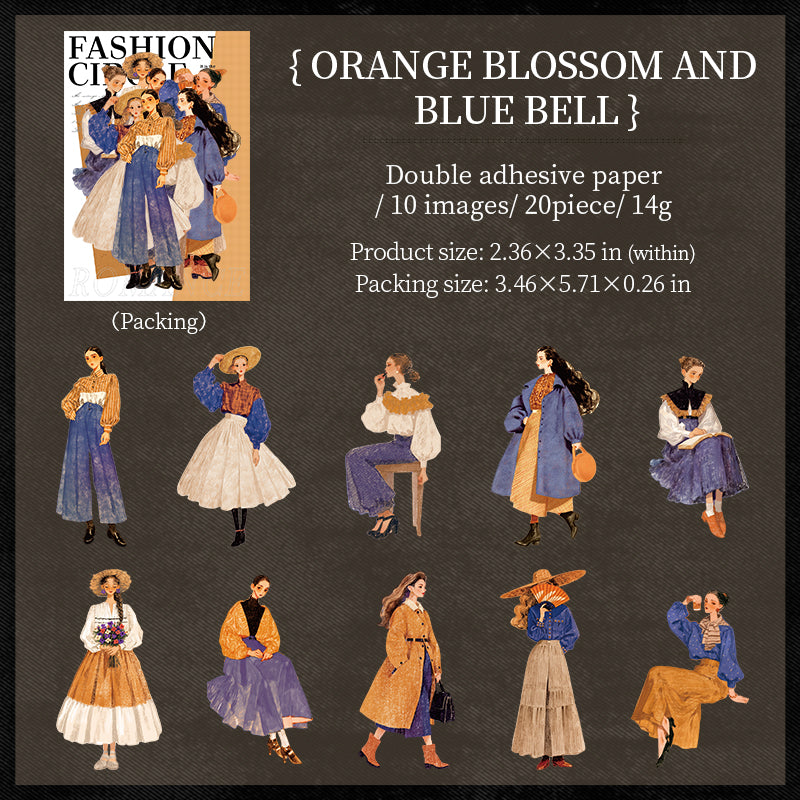 20pcs fashion girl sticker pack (S25082505)