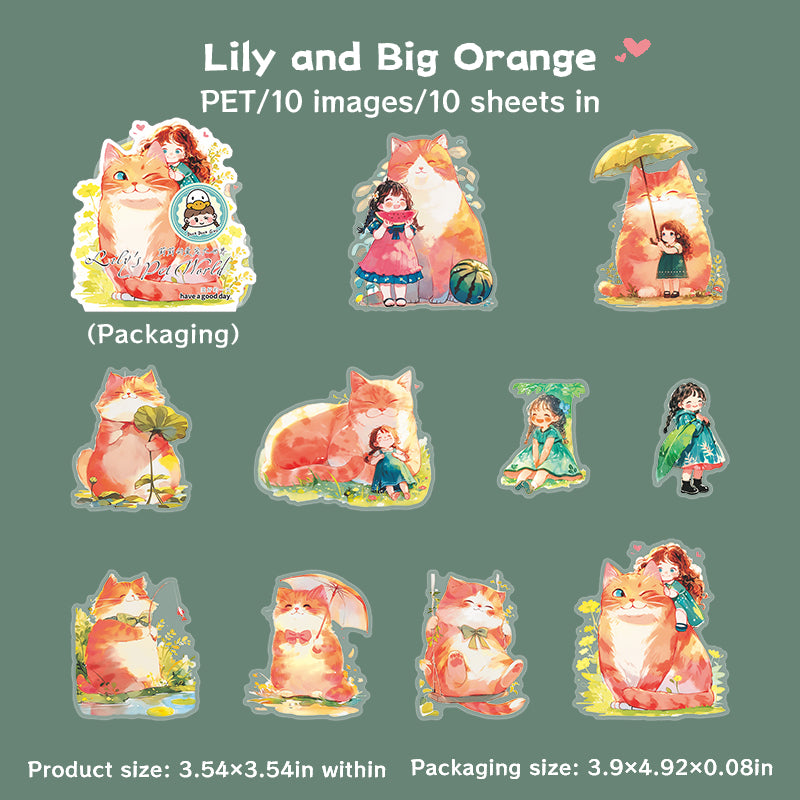 10pcs Lilys pet sticker pack (S25072906)