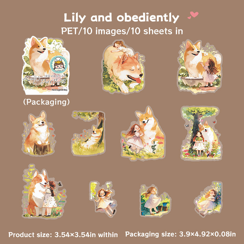 10pcs Lilys pet sticker pack (S25072906)