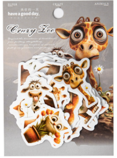 40pcs crazy zoo sticker pack (S25060708)