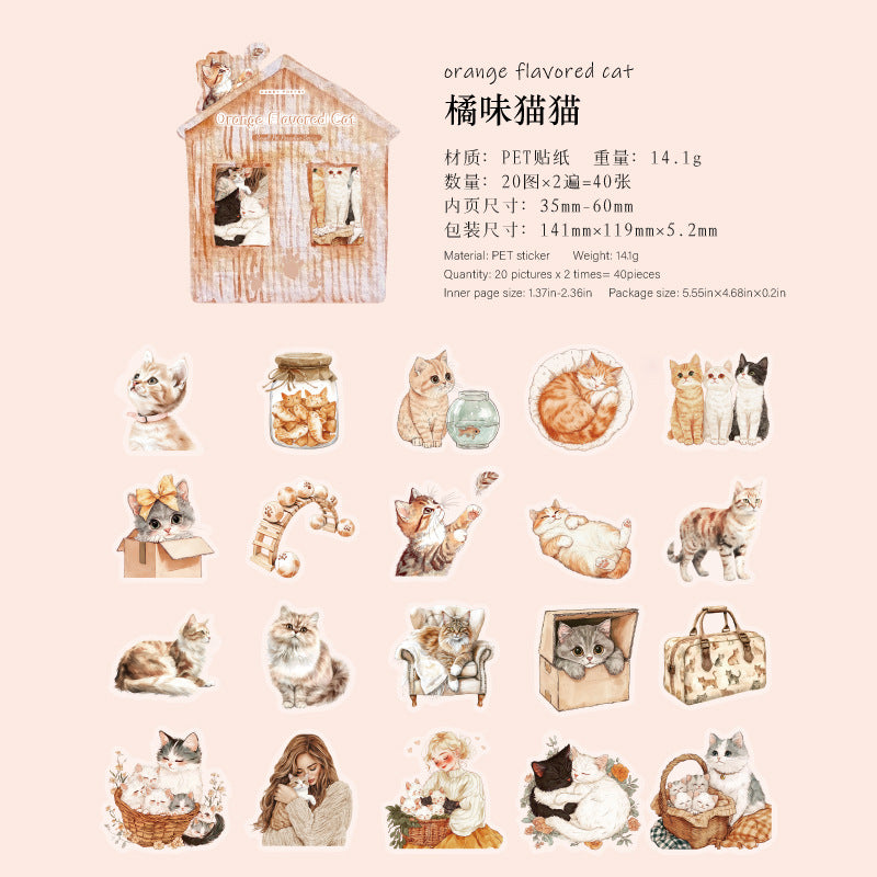 40pcs cat and dog sticker pack (S25070407)