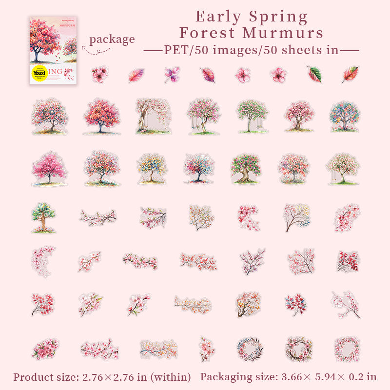 50pcs seasonal forest sticker pack (S25081207)