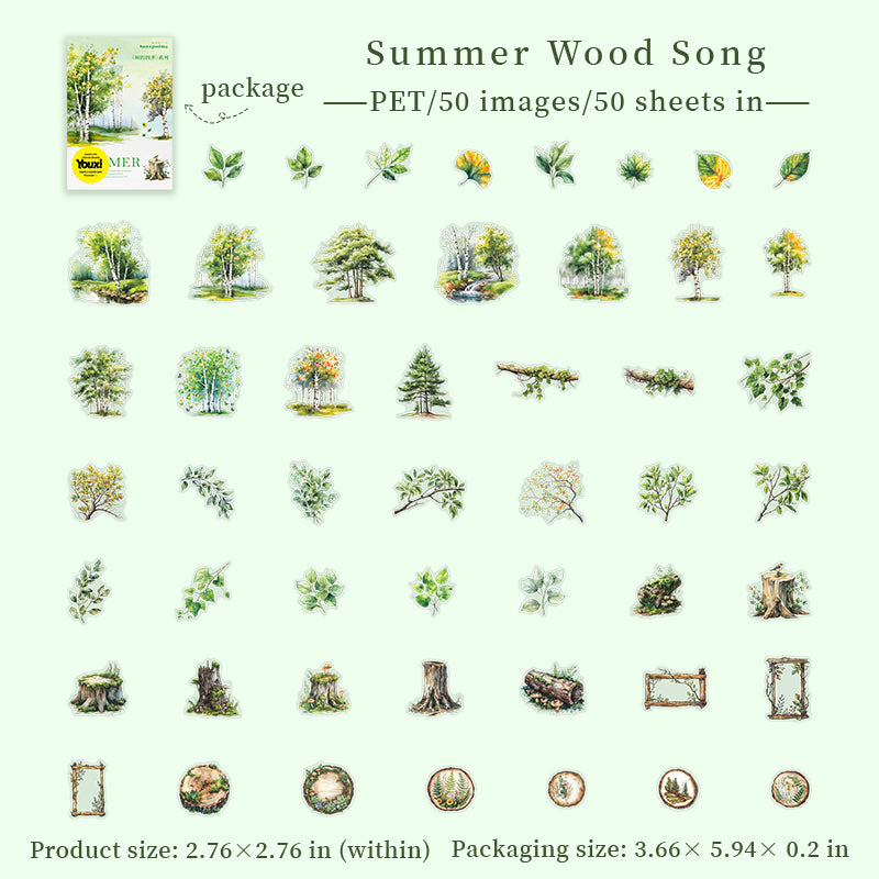 50pcs seasonal forest sticker pack (S25081207)