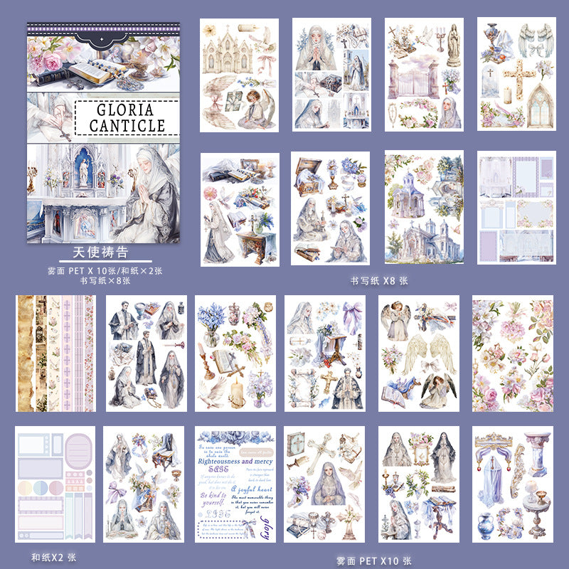 20sheets landscape pre-cut sticker book (TZB25071807)
