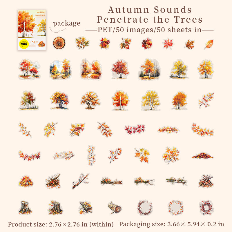 50pcs seasonal forest sticker pack (S25081207)