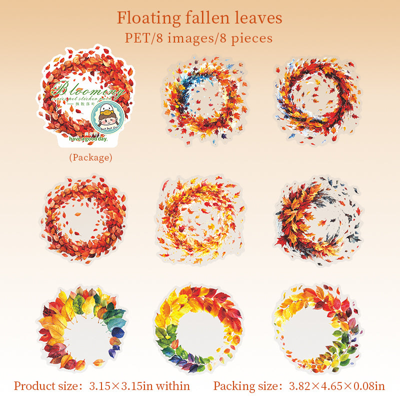 8pcs flower blooming sticker pack (S25082707)