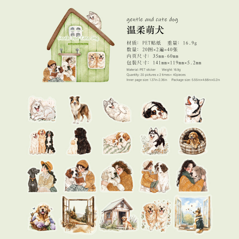 40pcs cat and dog sticker pack (S25070407)