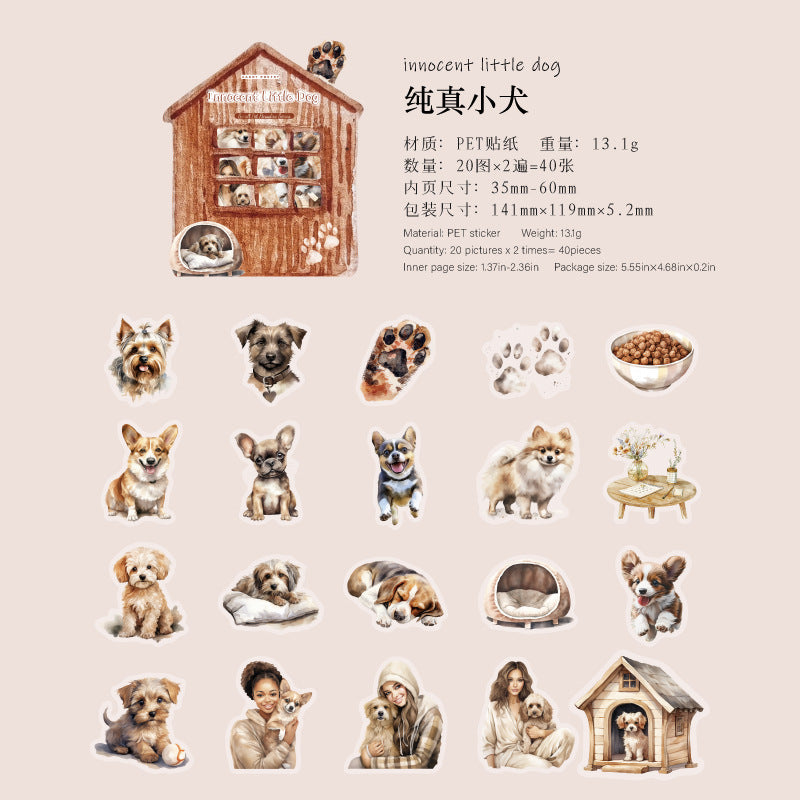 40pcs cat and dog sticker pack (S25070407)