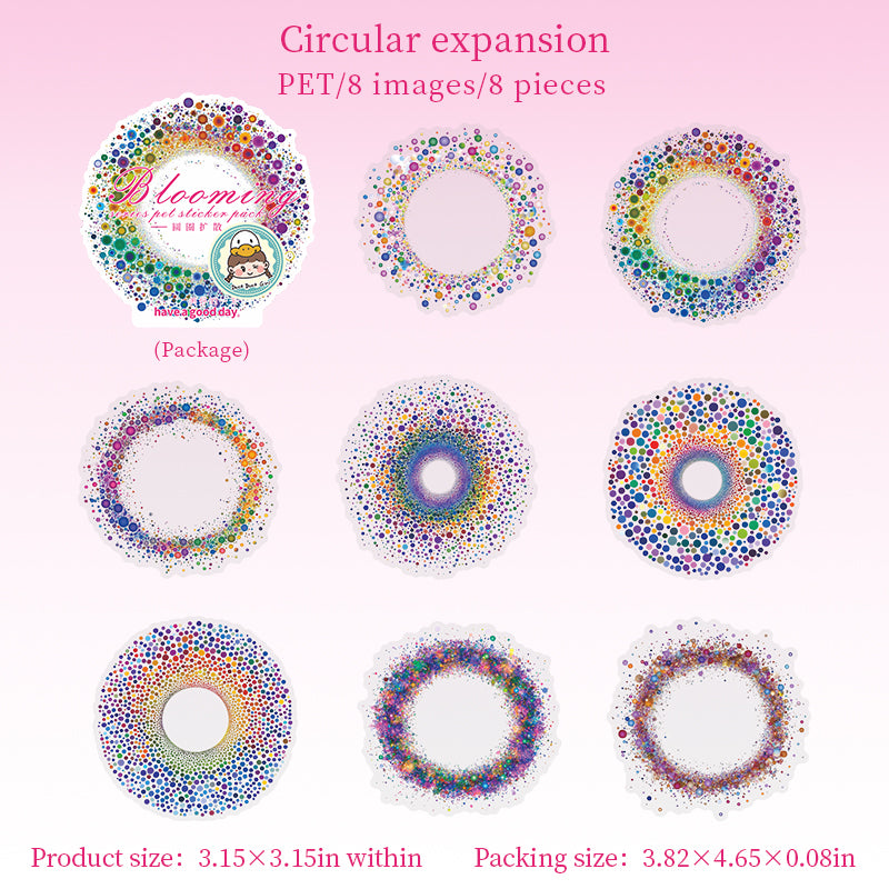 8pcs flower blooming sticker pack (S25082707)