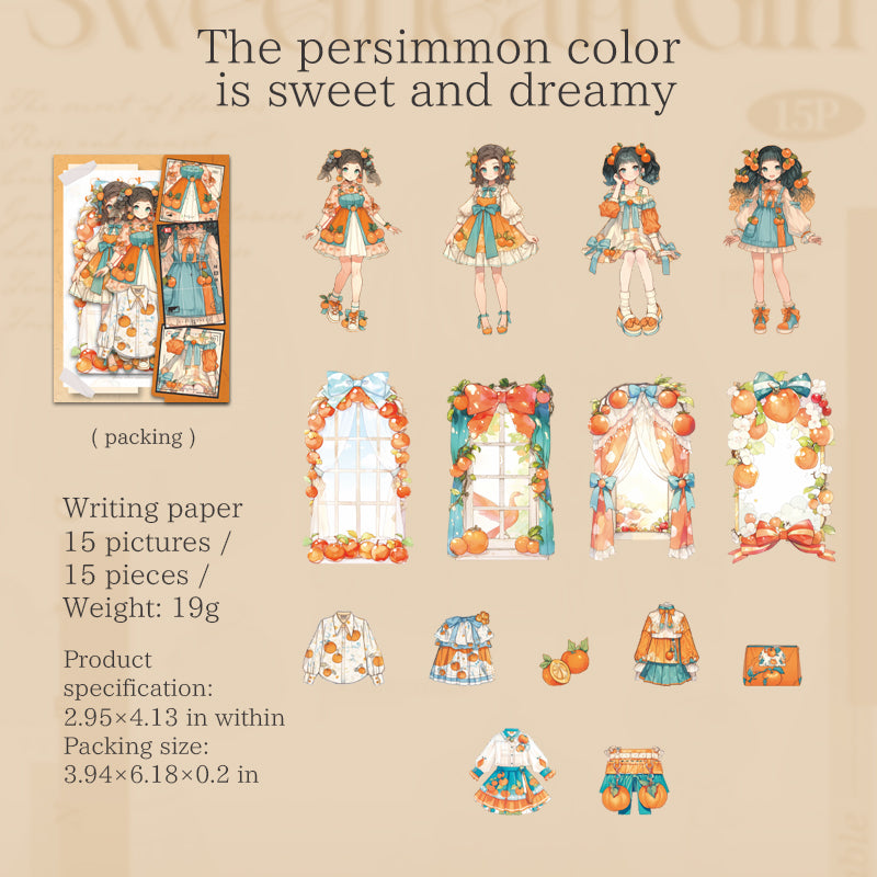 15pcs fruit girl sticker pack (S25082508)