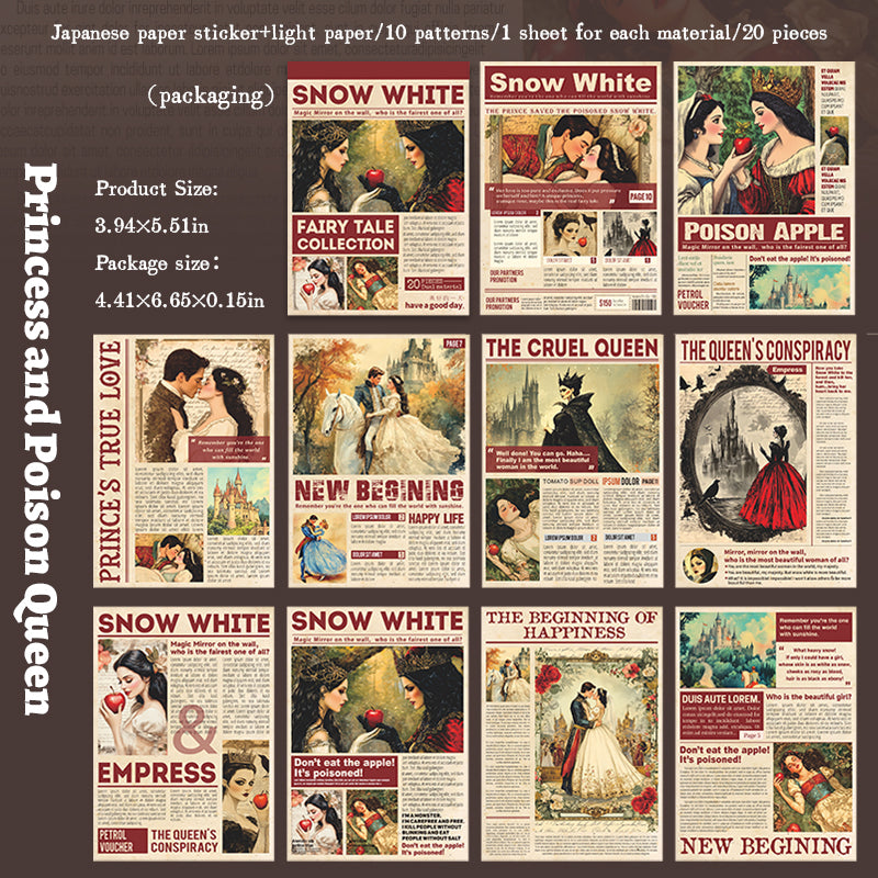 20sheets washi-sticker+paper book (S25090409)