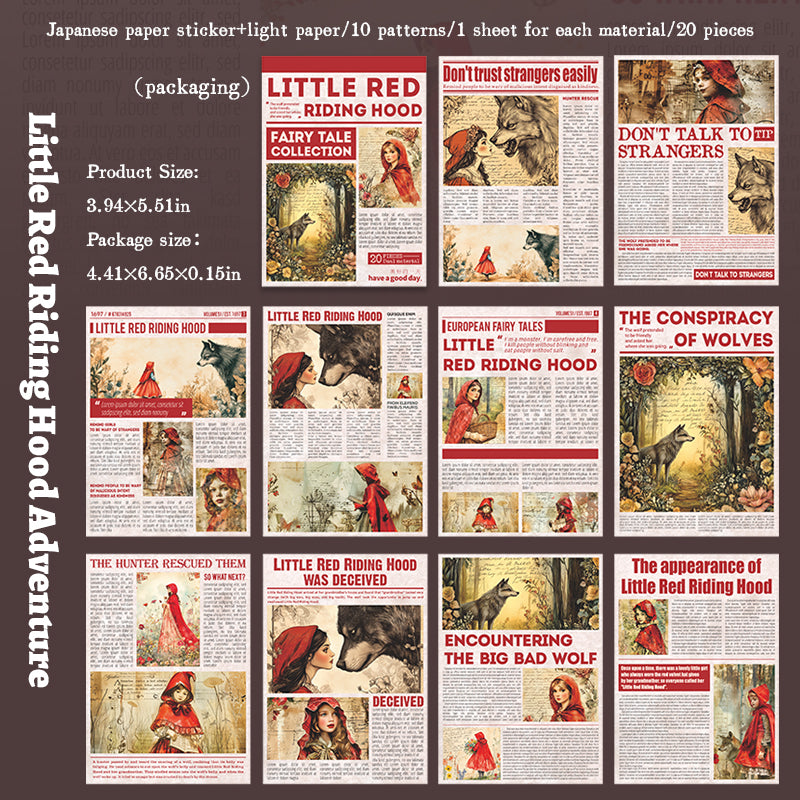 20sheets washi-sticker+paper book (S25090409)