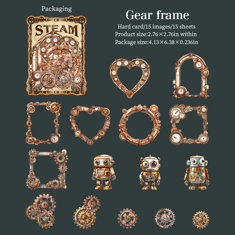 15pcs sticky card steam sticker pack (S25081209)