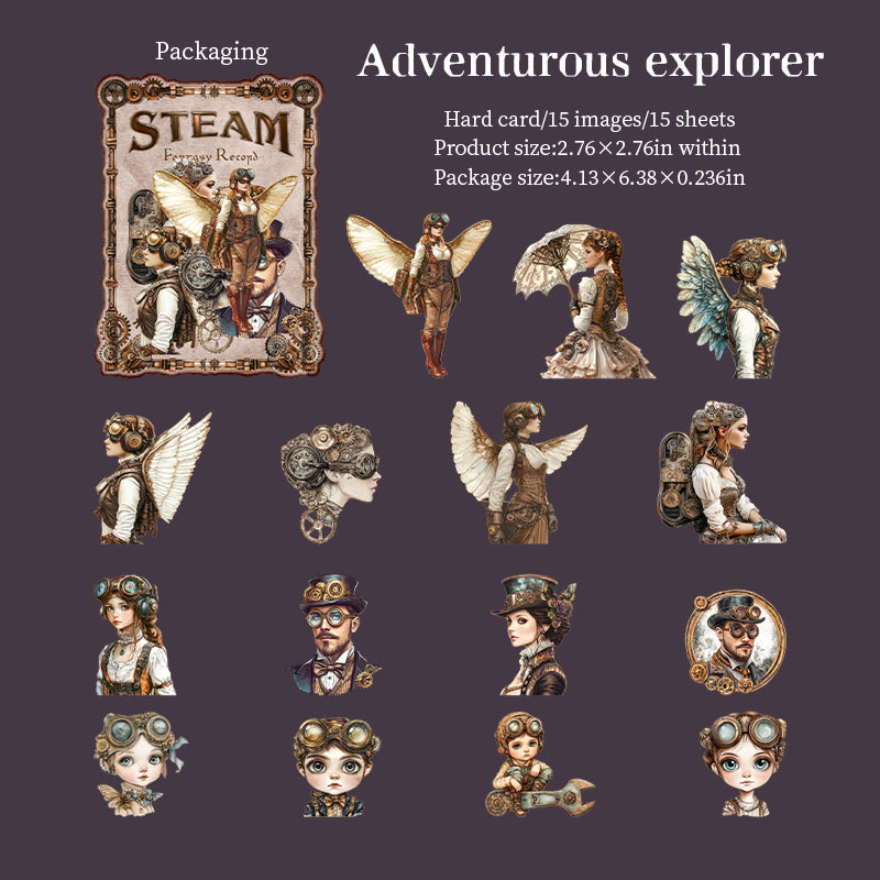 15pcs sticky card steam sticker pack (S25081209)