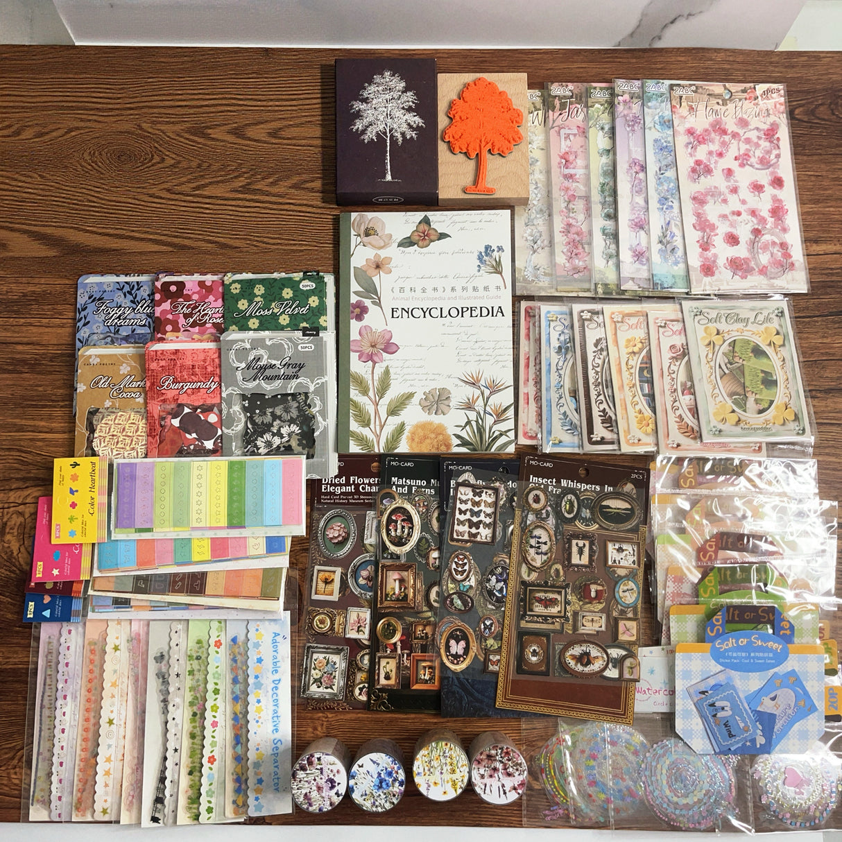 1000+pcs FLORA journaling bundle WITH MOON BOX(A260509)