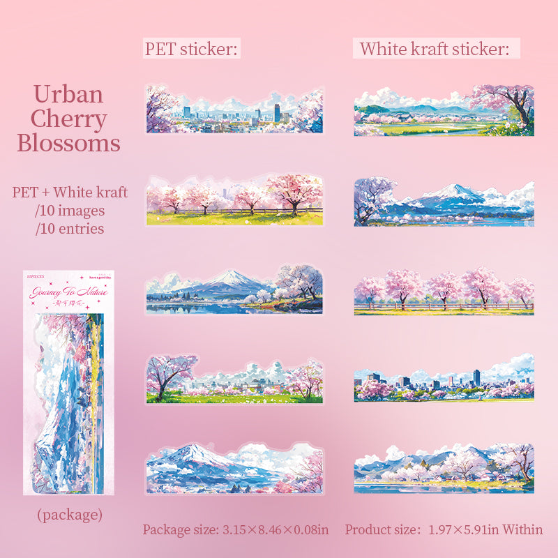 10pcs landscape sticker pack (S25100901)