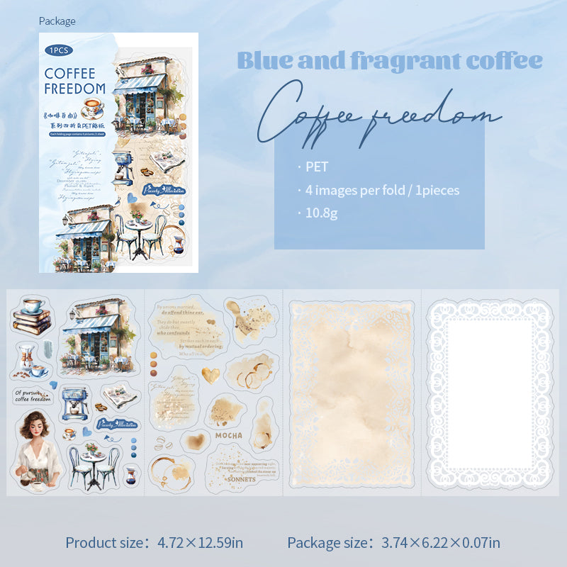 4pcs in 1 foldble sheet sticker pack (S25102101)