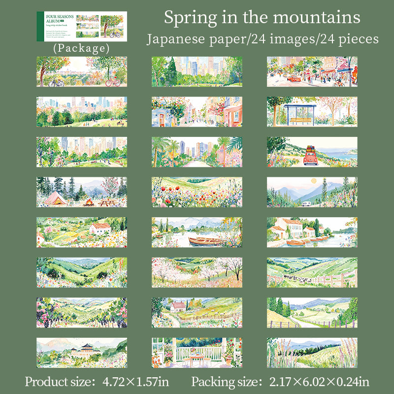 24pcs season view sticker book (TZB26031801)