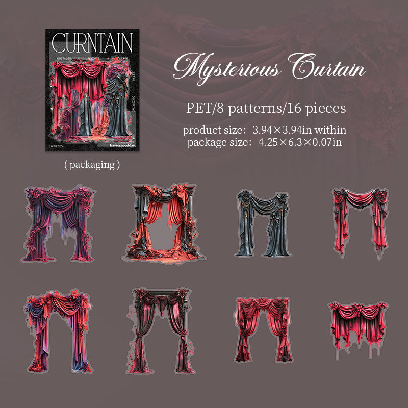 16pcs curtain sticker pack(S26071201)