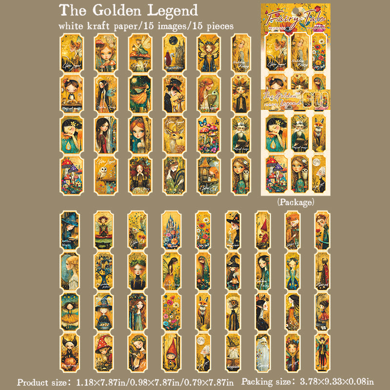 15pcs fairy tale sticker pack (S25091501)