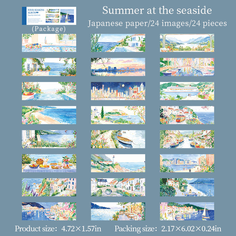 24pcs season view sticker book (TZB26031801)
