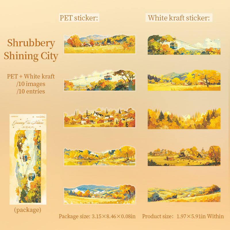 10pcs landscape sticker pack (S25100901)
