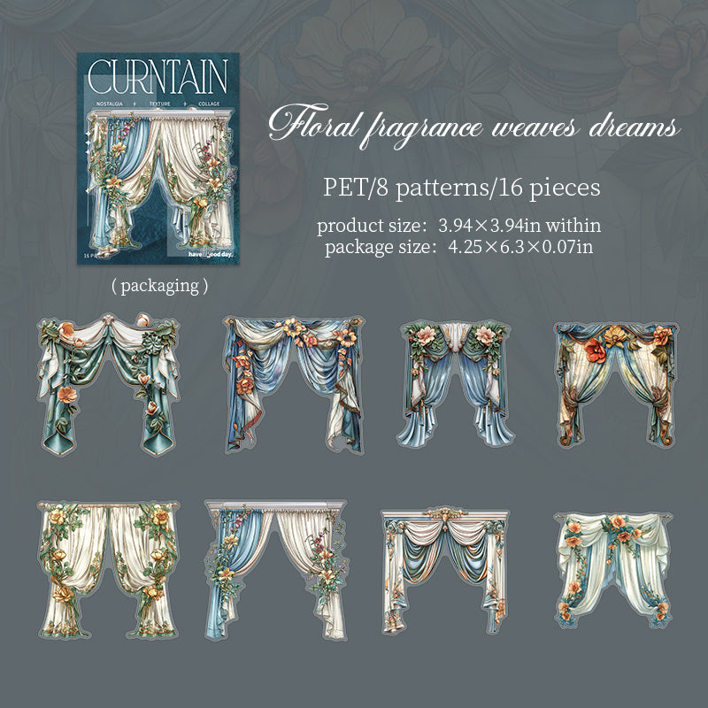 16pcs curtain sticker pack(S26071201)