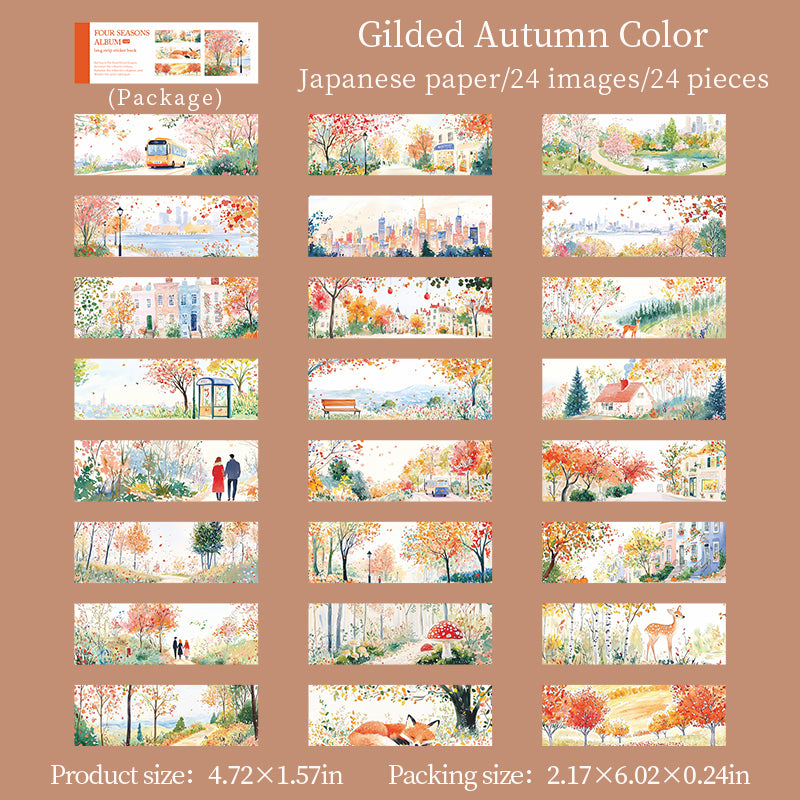 24pcs season view sticker book (TZB26031801)