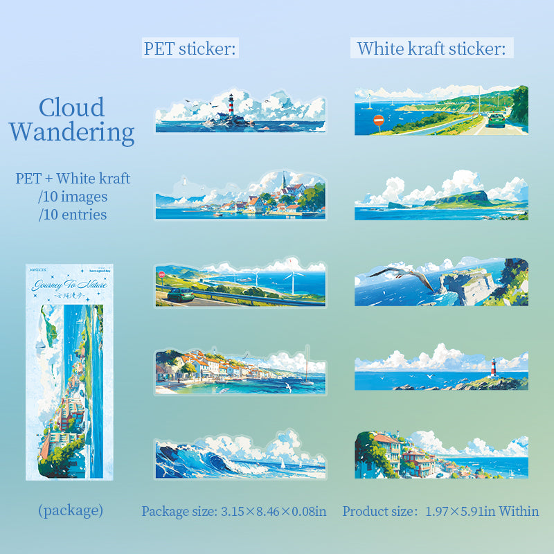 10pcs landscape sticker pack (S25100901)