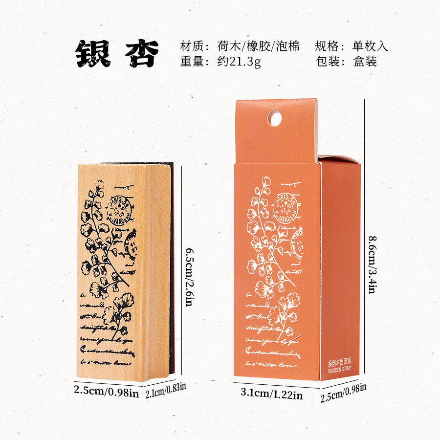1pc floral wooden-stamp(Z26052001)