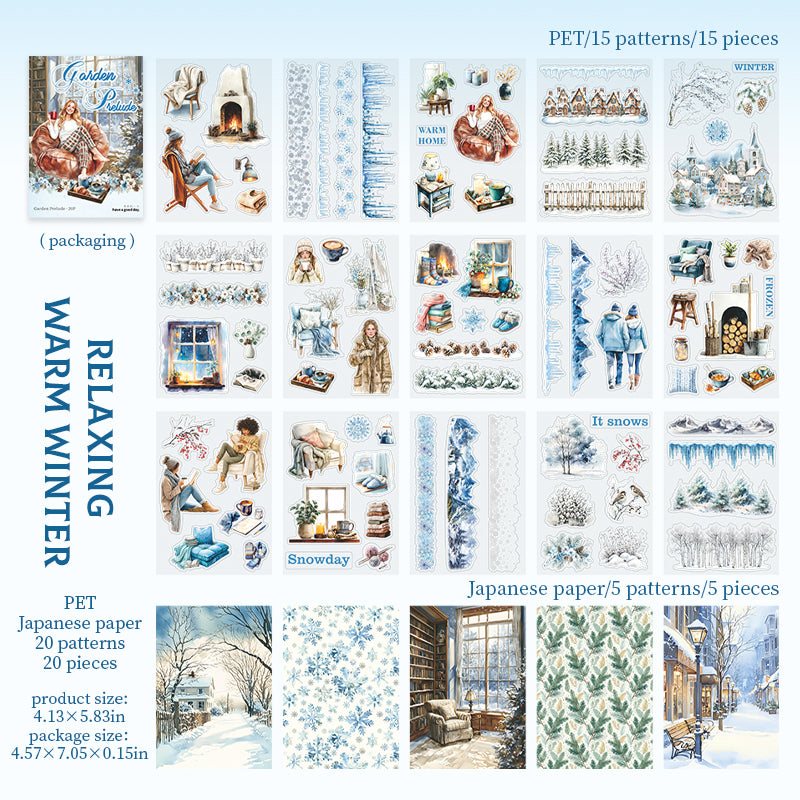 Season PET+Washi sticker book 20pages