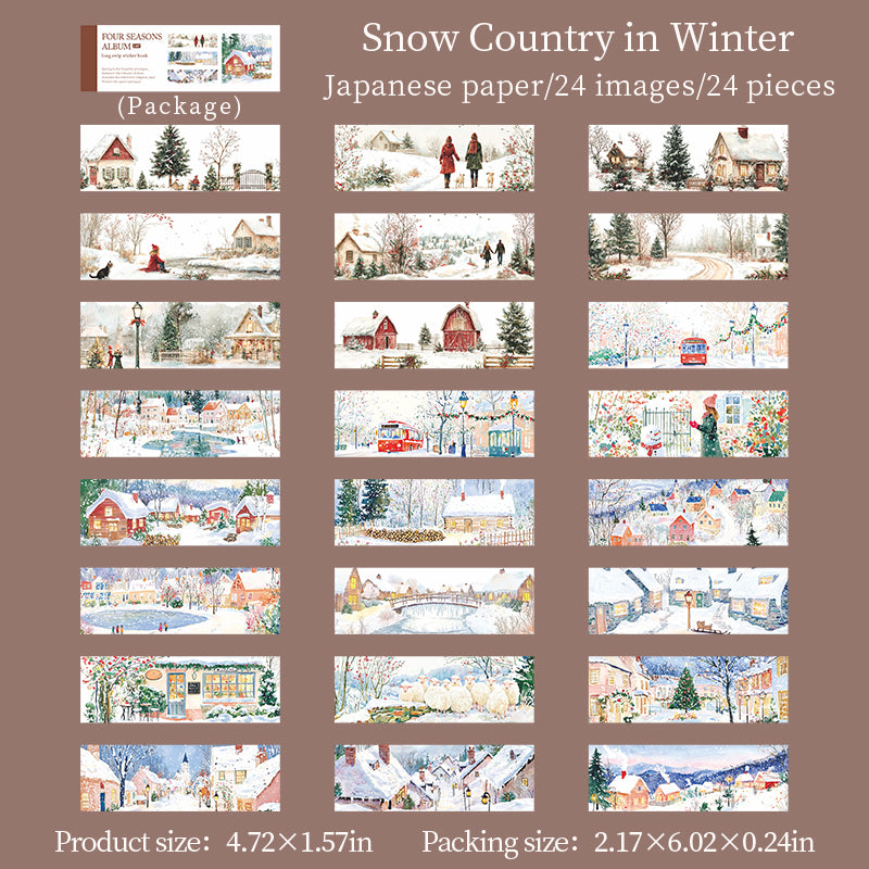 24pcs season view sticker book (TZB26031801)