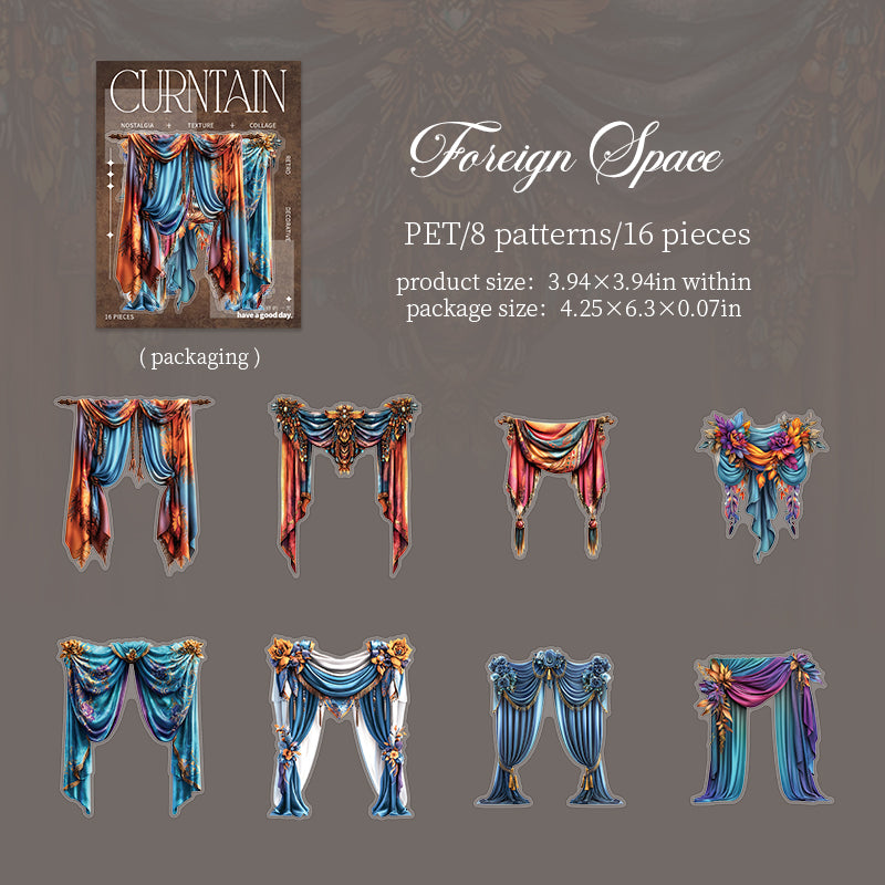 16pcs curtain sticker pack(S26071201)