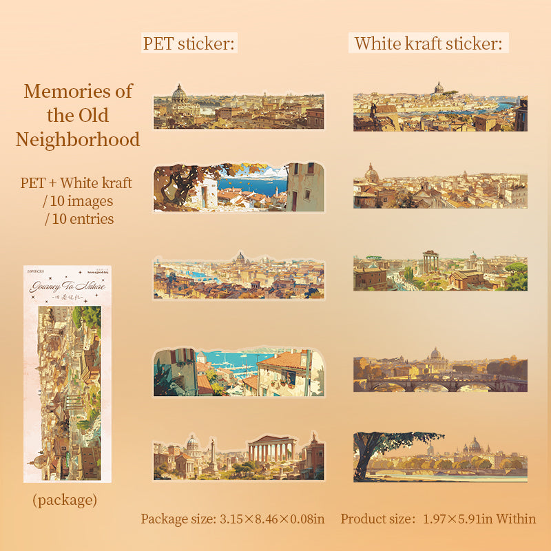 10pcs landscape sticker pack (S25100901)